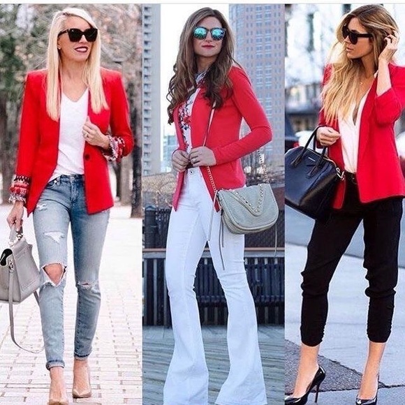 ❤️Stylish Red Blazer❤️ Waterfall Style. - Picture 8 of 8